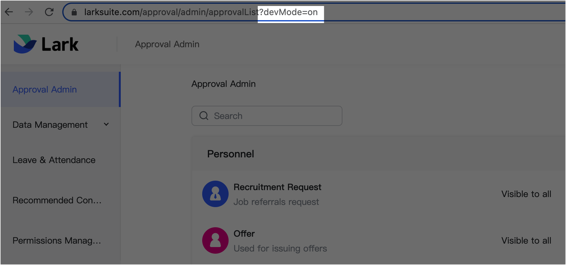 Step 2: Create custom approval - Home - Documentation - Lark Developer