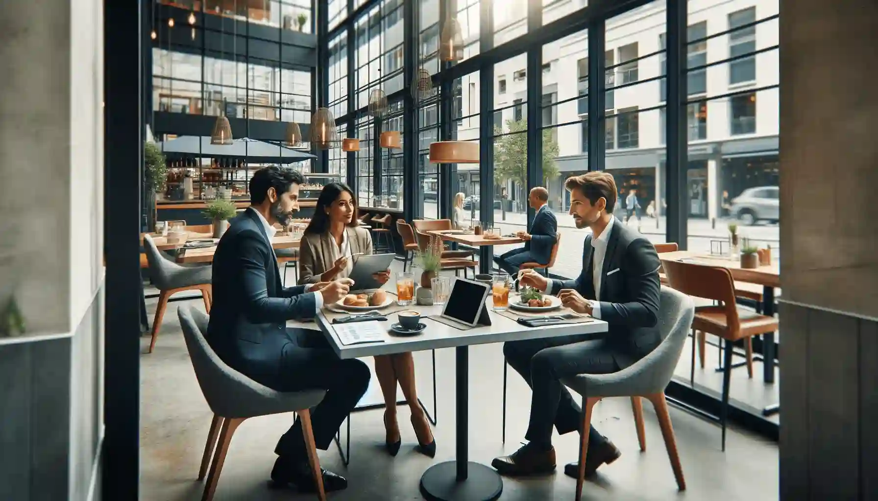 an image for lunch business meeting