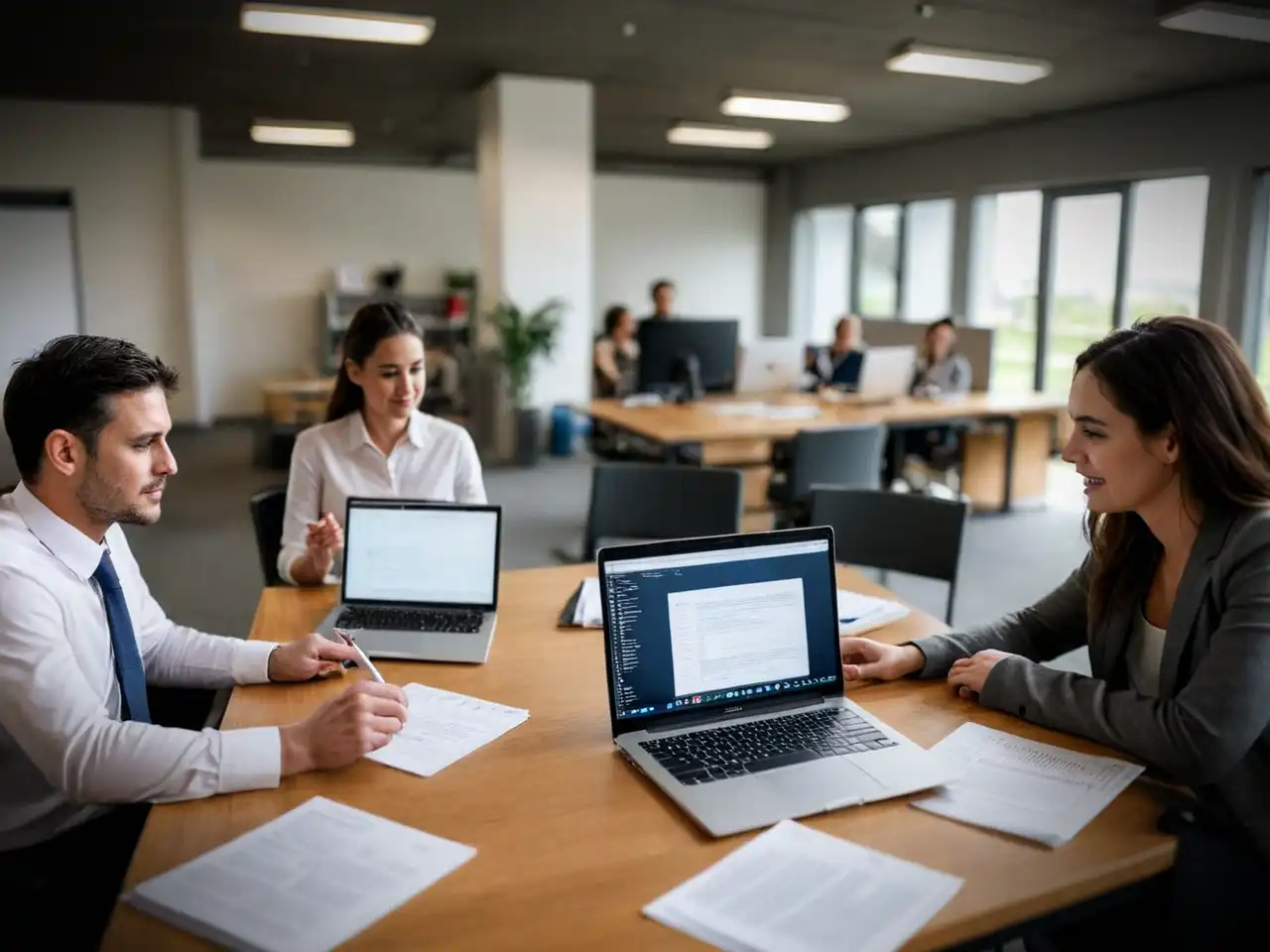 an image for performance review meeting