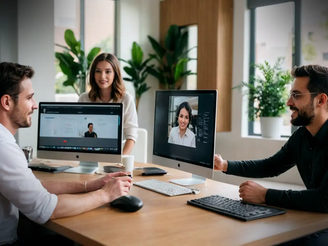 an image for remote team meeting