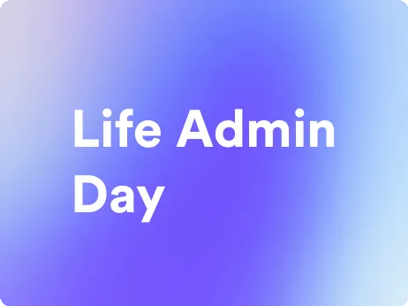 an image for life admin day