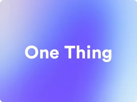 an image for one thing